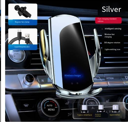 2 in 1 Car Wireless Charger with Magnetic Phone Holder
