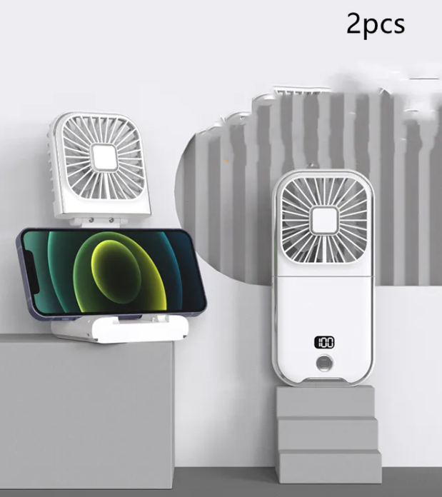 Mini Portable Neck & Hand Fan, USB Rechargeable