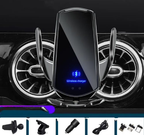 2 in 1 Car Wireless Charger with Magnetic Phone Holder